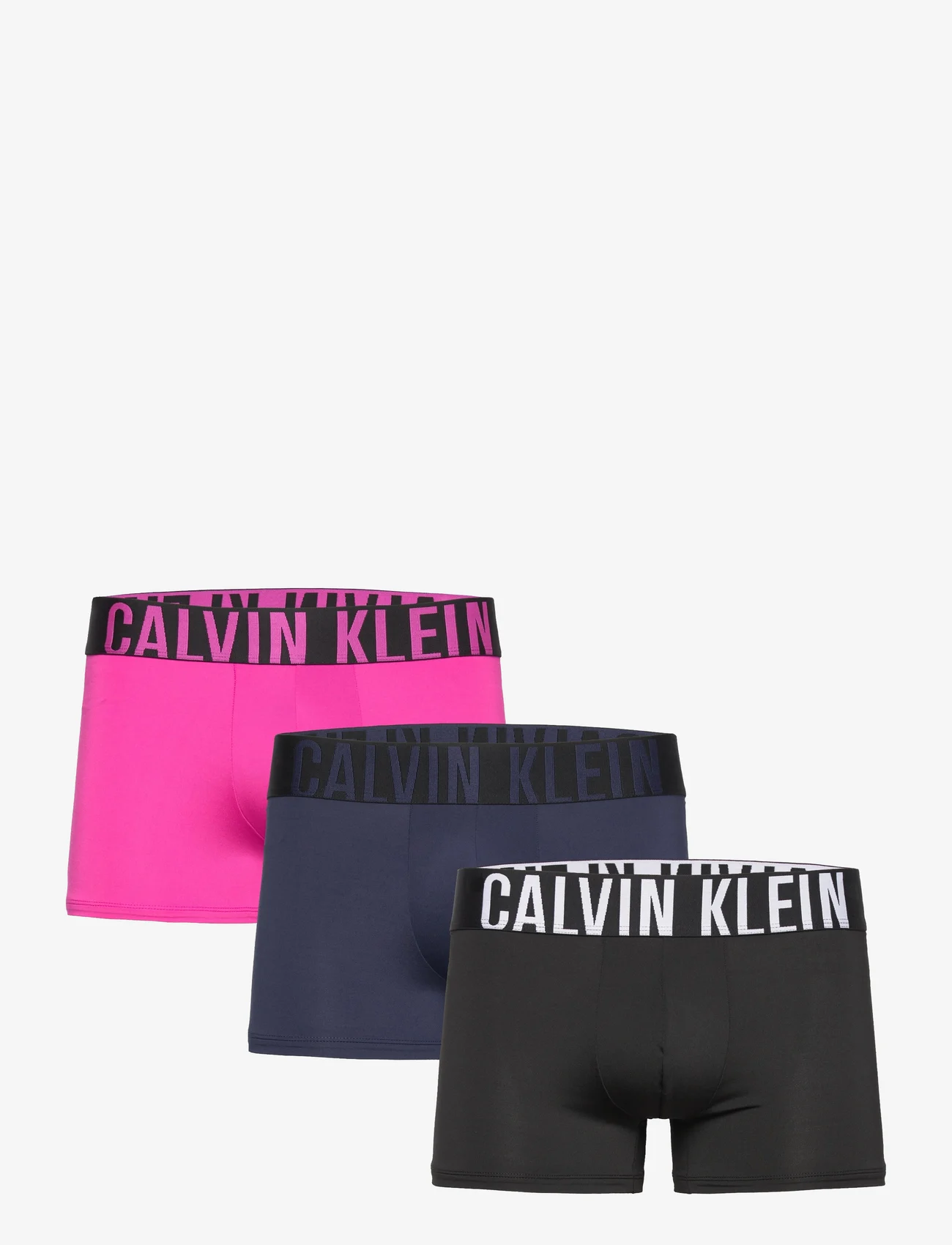 Calvin Klein - TRUNK 3PK - bokserid - hot pink, black, blue shadow - 0