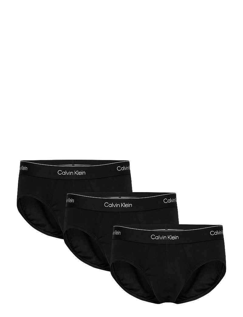 Calvin Klein - HIP BRIEF 3PK - aluspükste mitmikpakk - black w black wb - 1