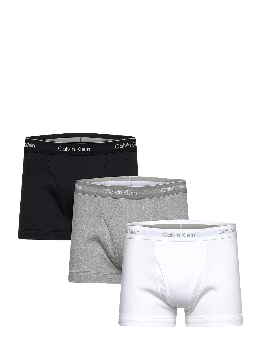 Calvin Klein - TRUNK 3PK - unterhosen im multipack - black grey heather white - 1