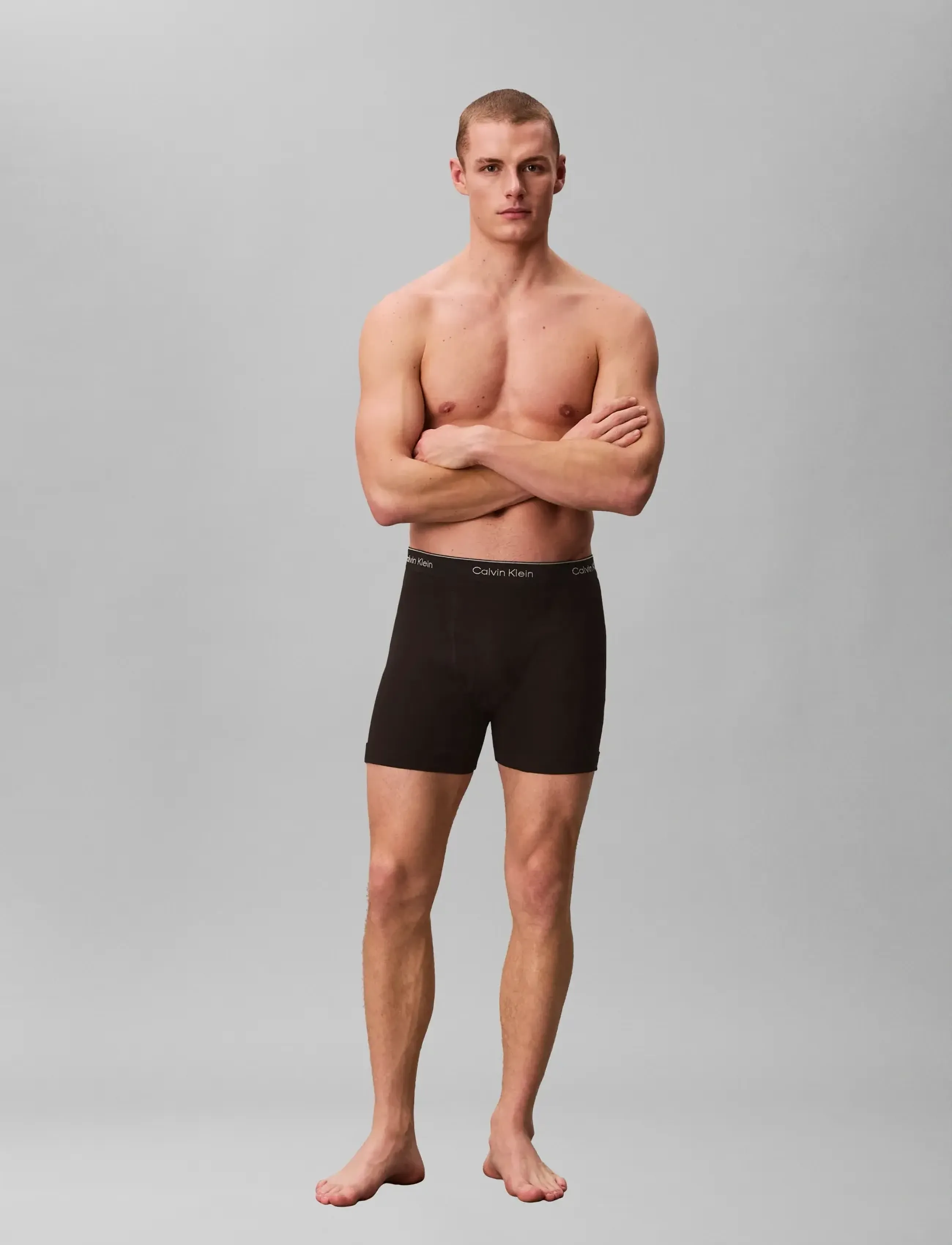 Calvin Klein BOXER BRIEF 3 PK - Underkläder - 3 BLACK (LEGACY 001) / black