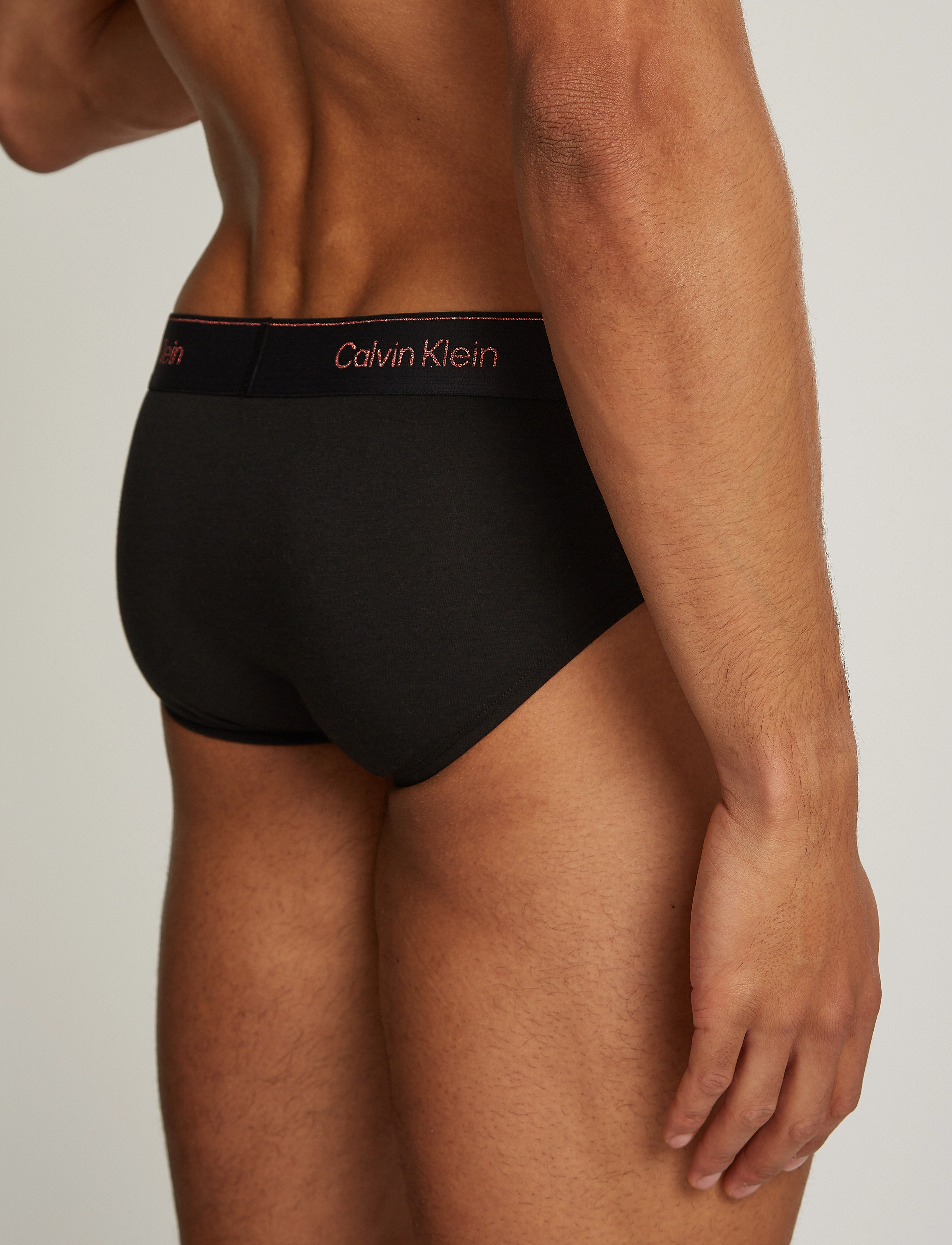 Calvin Klein - HIP BRIEF 3PK - b- silver, red, silver lurex lgs - 3