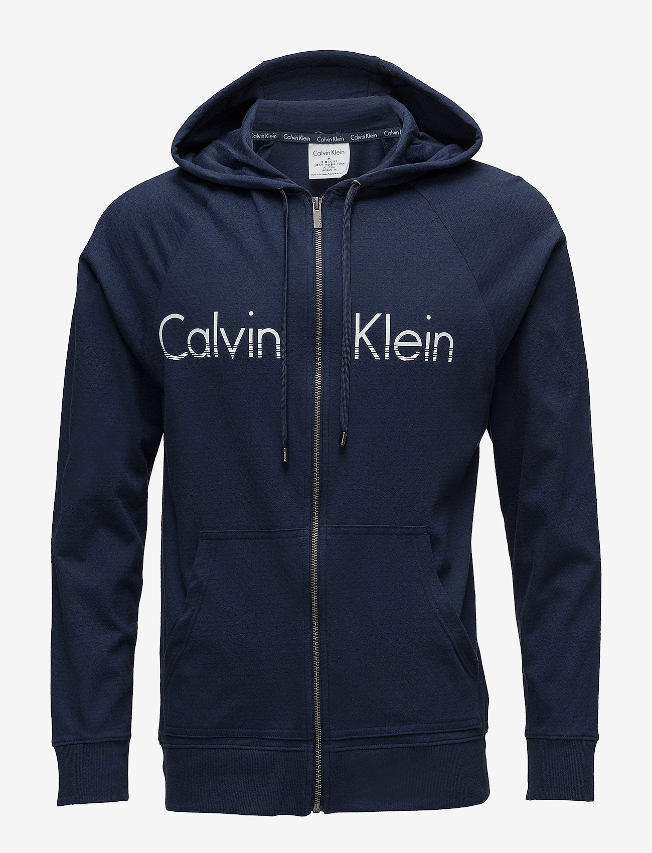 Calvin Klein - FULL ZIP HOODIE - blue shadow w/ white logo - 0