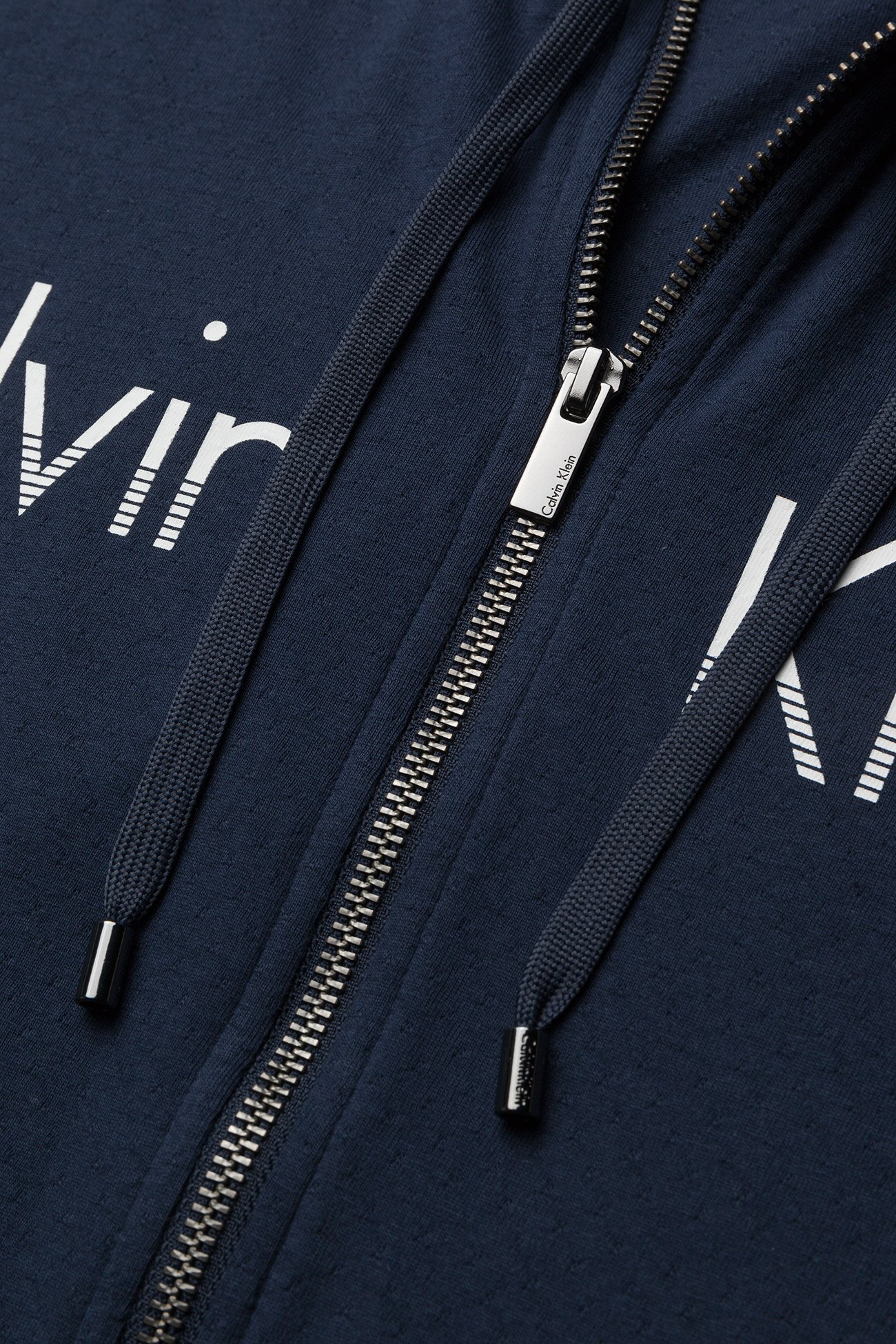 Calvin Klein - FULL ZIP HOODIE - blue shadow w/ white logo - 2