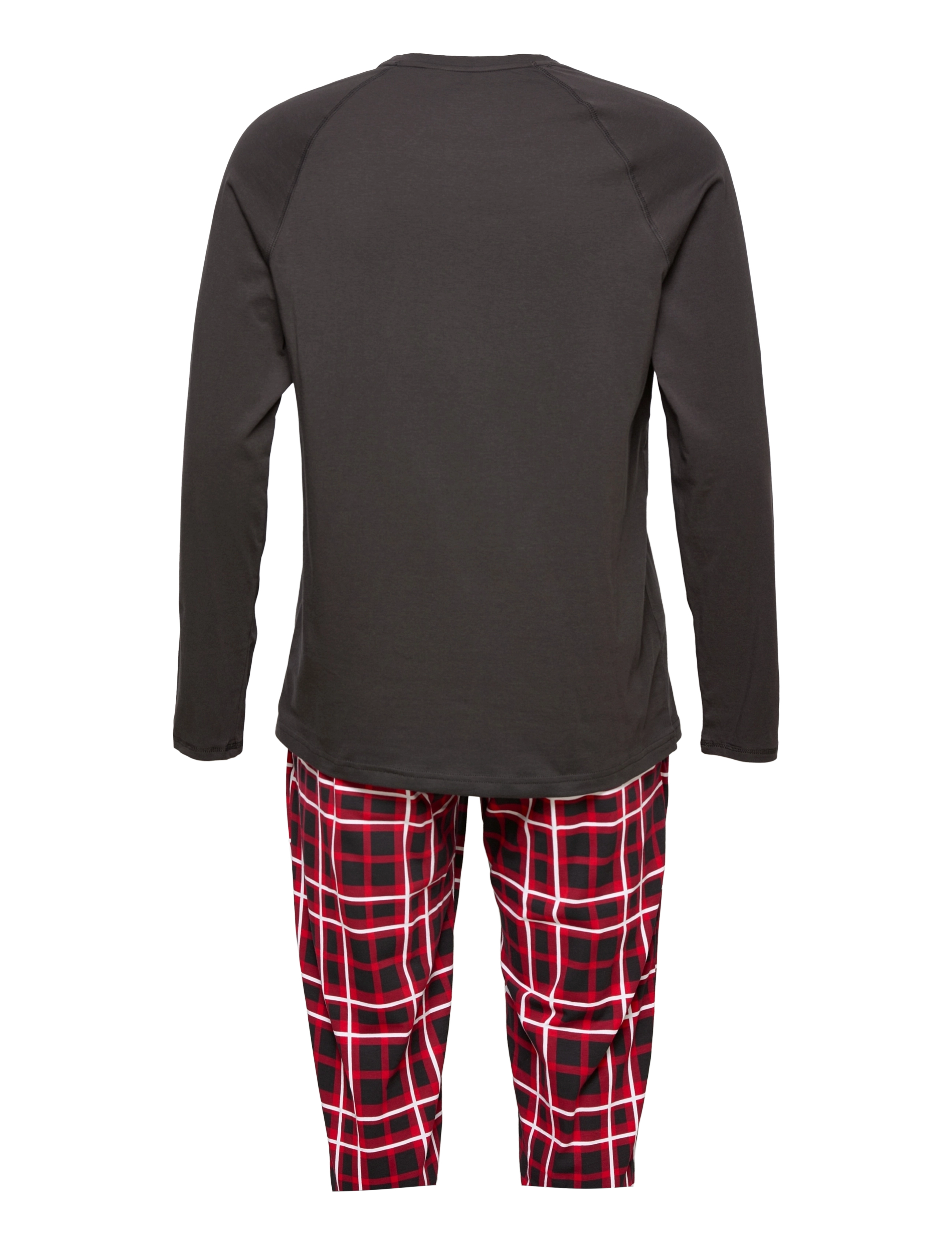 Calvin Klein - KNIT L/S PANT SET - almost blk top/ jones plaid bottom - 1