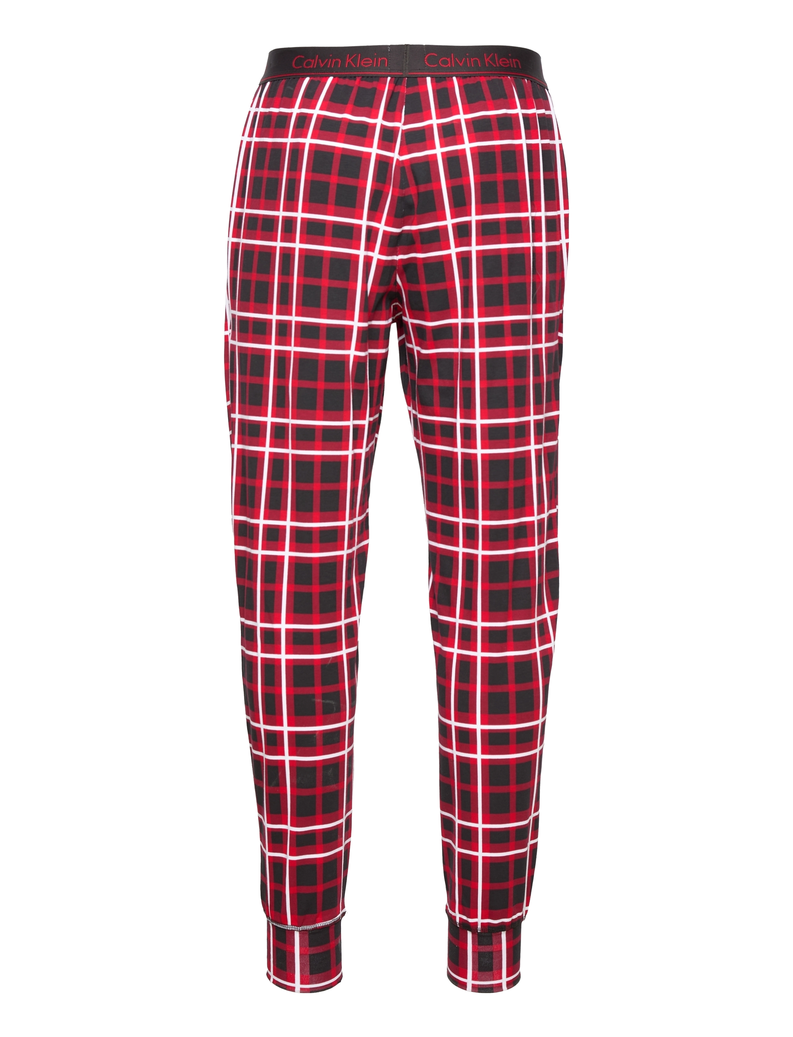 Calvin Klein - KNIT L/S PANT SET - almost blk top/ jones plaid bottom - 3