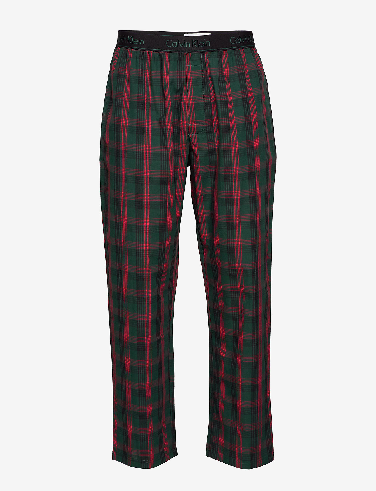 Calvin Klein - WOVEN L/S PANT SET - grey heather top/ range plaid pant - 2