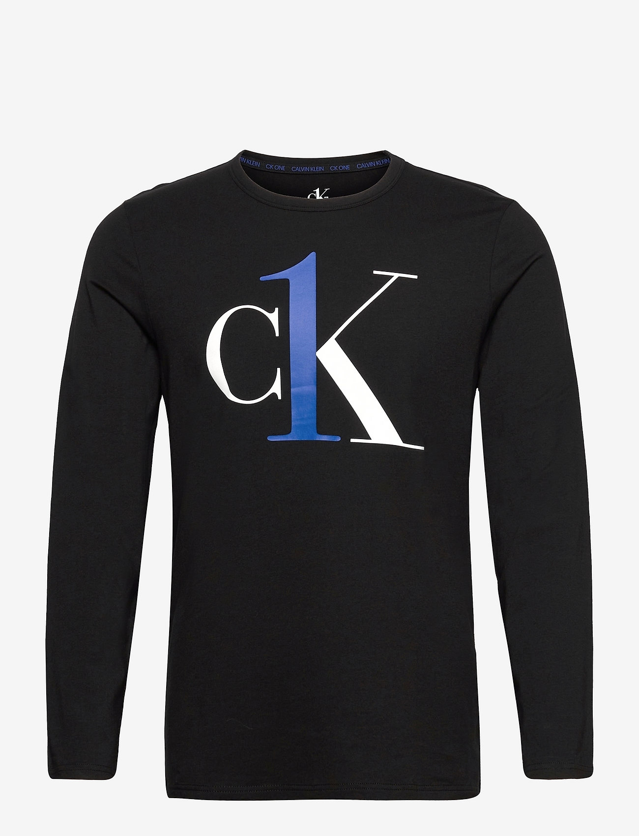 Calvin Klein - L/S CREW NECK - black w/ royalty - 0