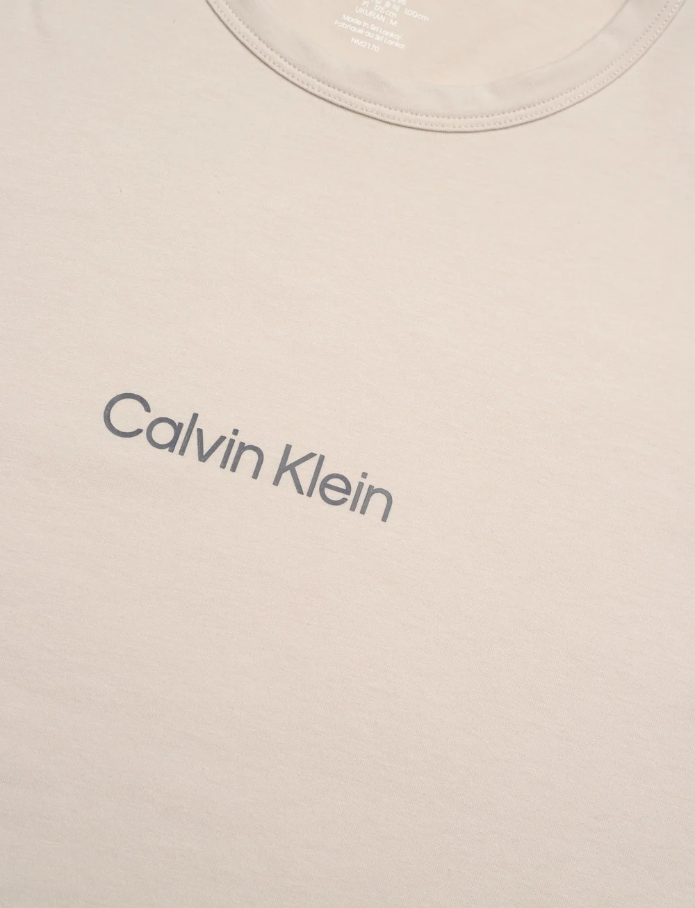 Calvin Klein - S/S CREW NECK - kortærmede t-shirts - moonbeam w/ evening blue logo - 2