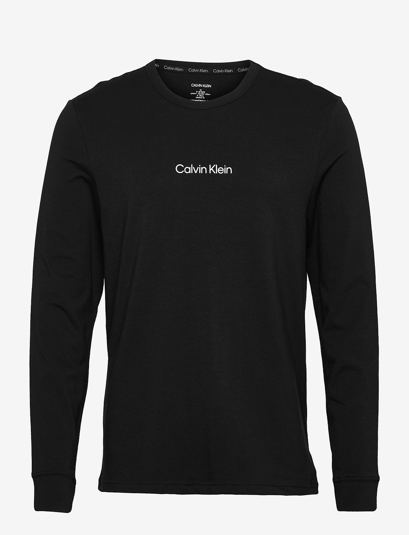 Calvin Klein - L/S CREW NECK - długi rękaw - black - 0