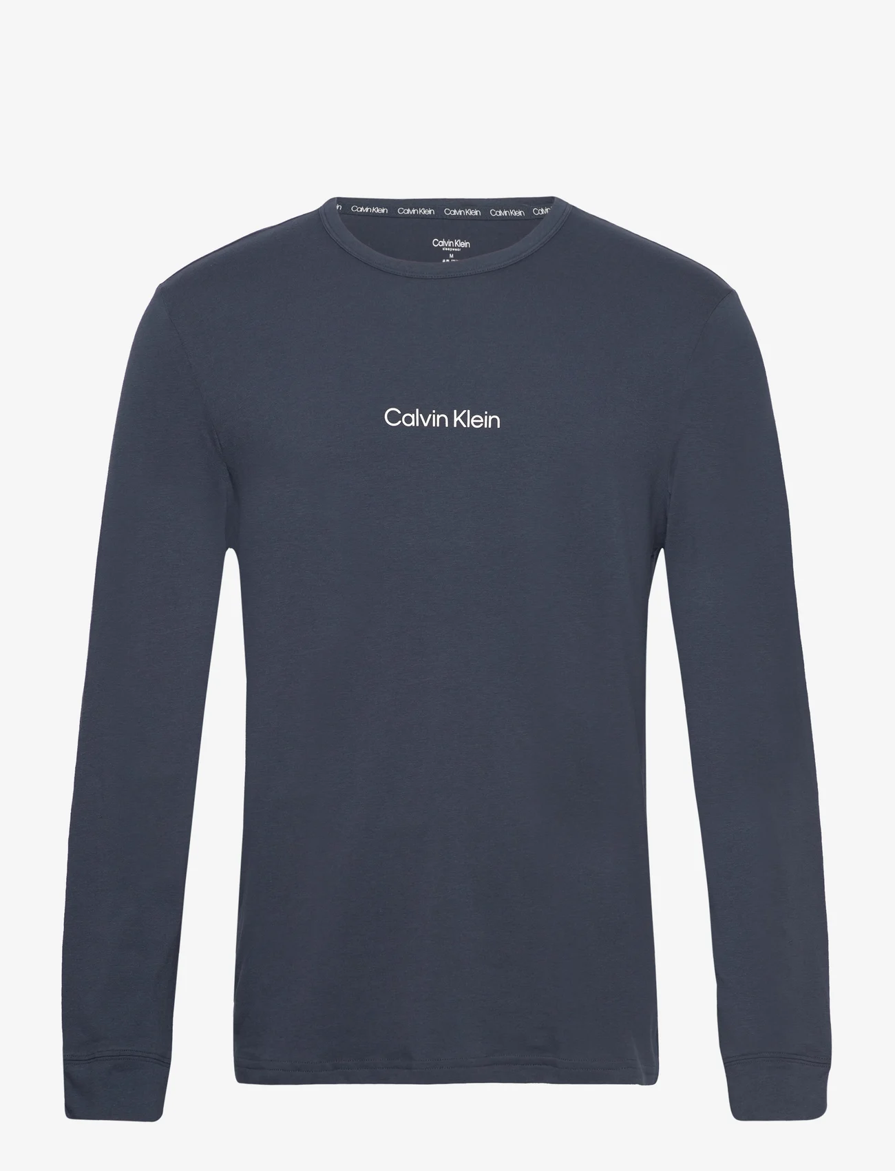 Calvin Klein - L/S CREW NECK - långärmade t-shirts - blueberry - 0
