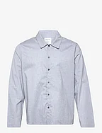 L/S BUTTON DOWN - BLUE CHAMBRAY HEATHER