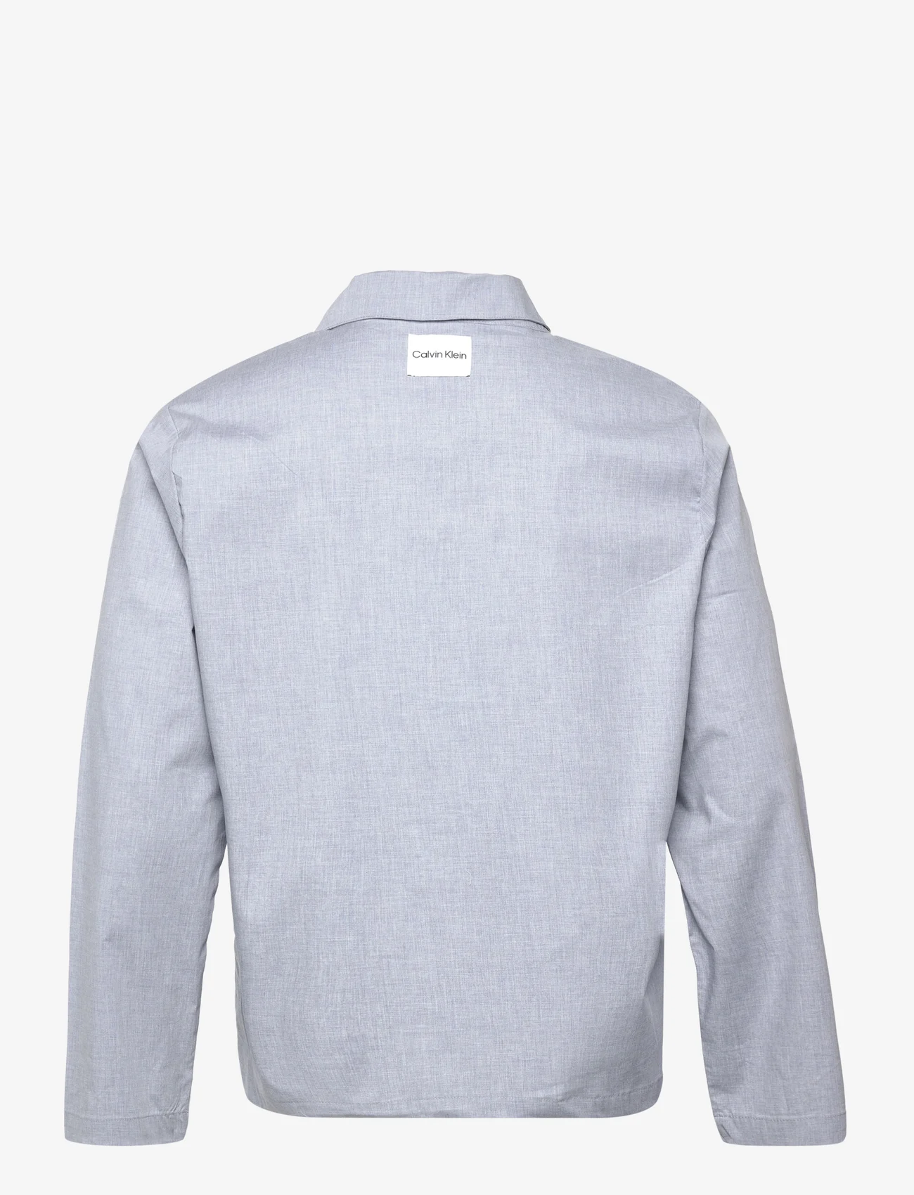 Calvin Klein - L/S BUTTON DOWN - pižamų marškinėliai - blue chambray heather - 1