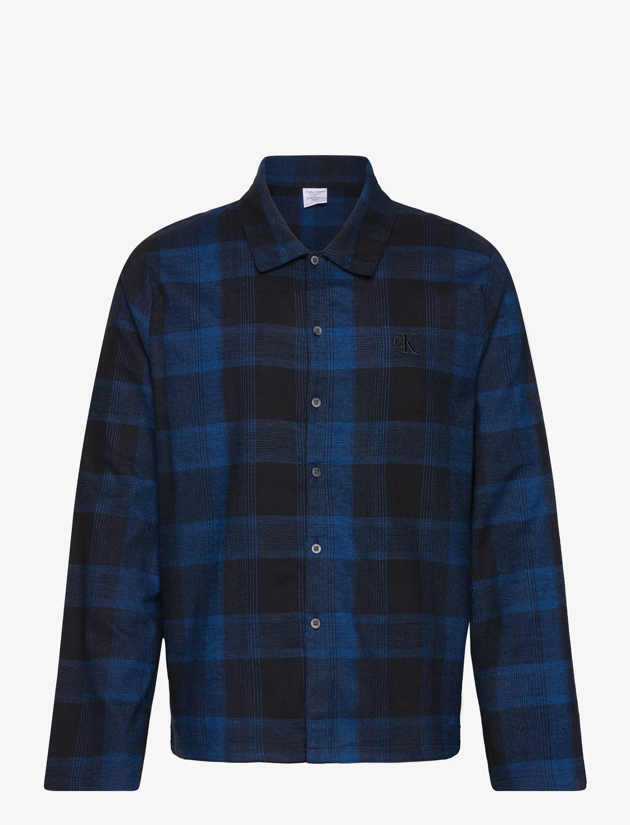 Calvin Klein - L/S BUTTON DOWN - pižamų marškinėliai - gradient check_black - 0