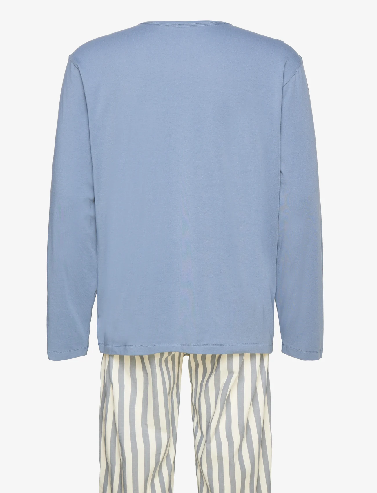Calvin Klein - L/S PANT SET - pyjamas - flt stn tp, chbry strpe_flt stn btm - 1