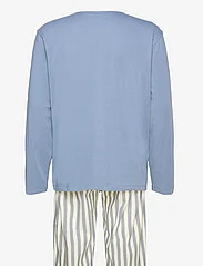 Calvin Klein - L/S PANT SET - pyjama sets - flt stn tp, chbry strpe_flt stn btm - 1