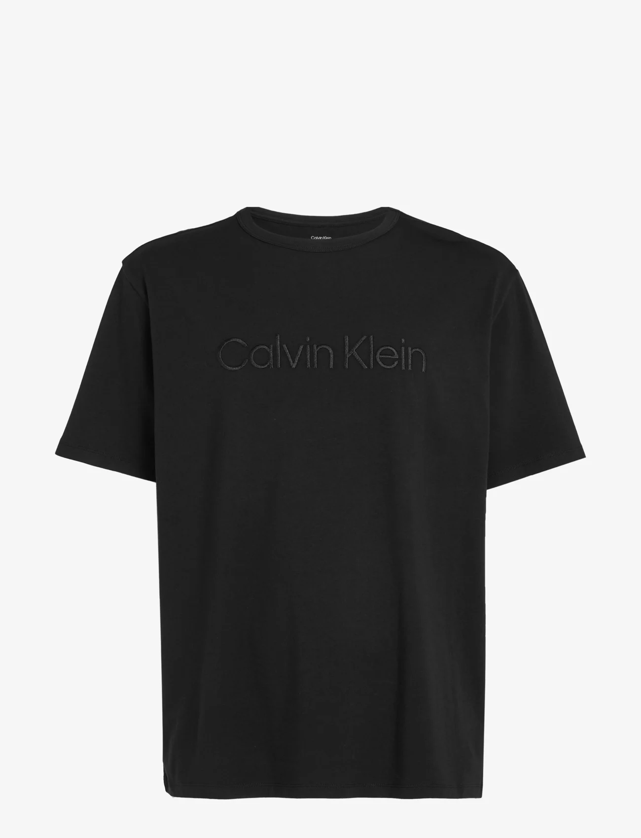 Calvin Klein - S/S CREW NECK - kortärmade t-shirts - black - 0