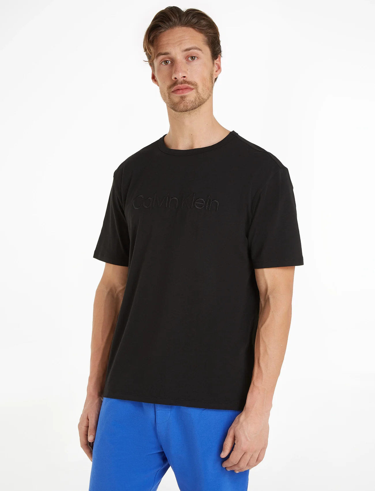 Calvin Klein - S/S CREW NECK - short-sleeved t-shirts - black - 1