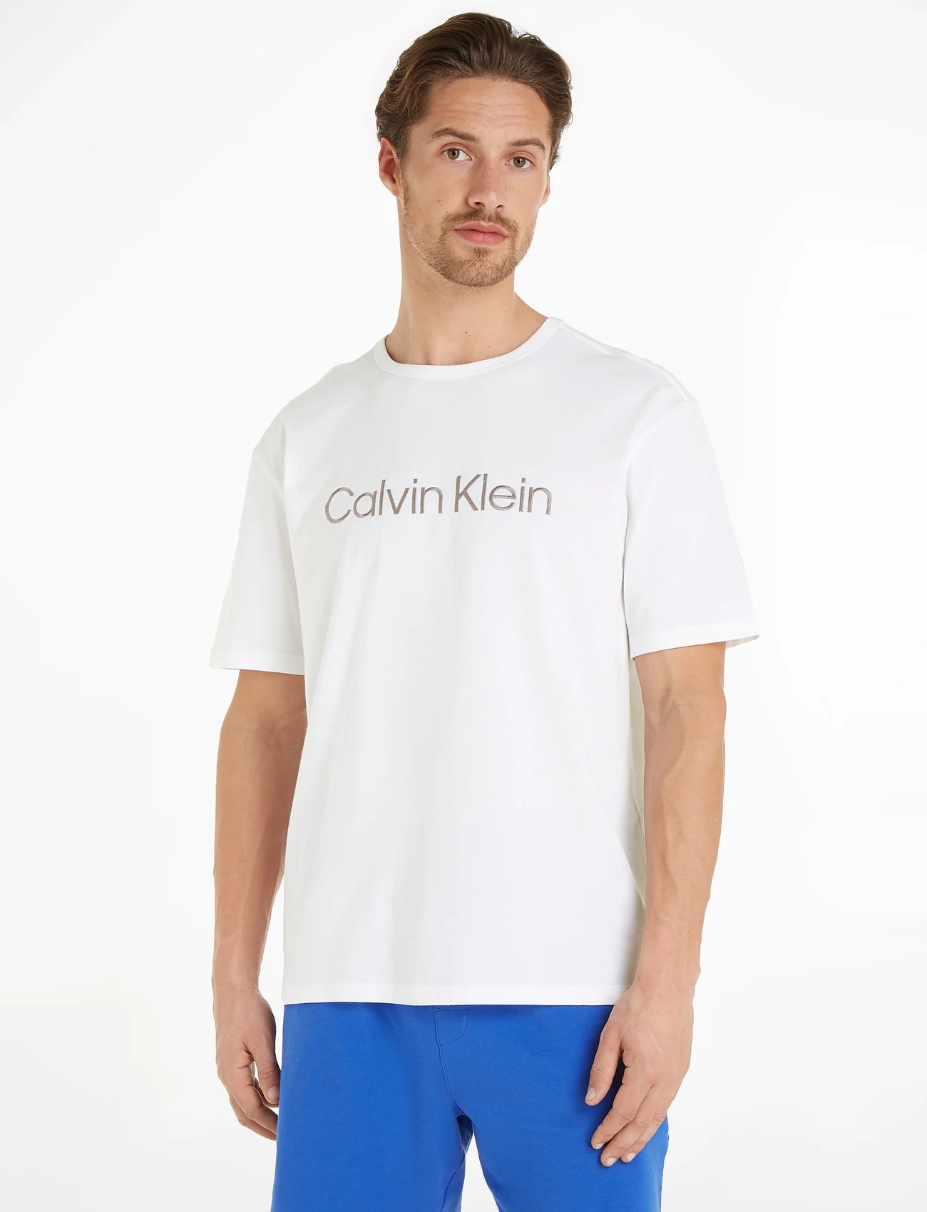 Calvin Klein - S/S CREW NECK - marškinėliai trumpomis rankovėmis - white (eiffel tower logo) - 1