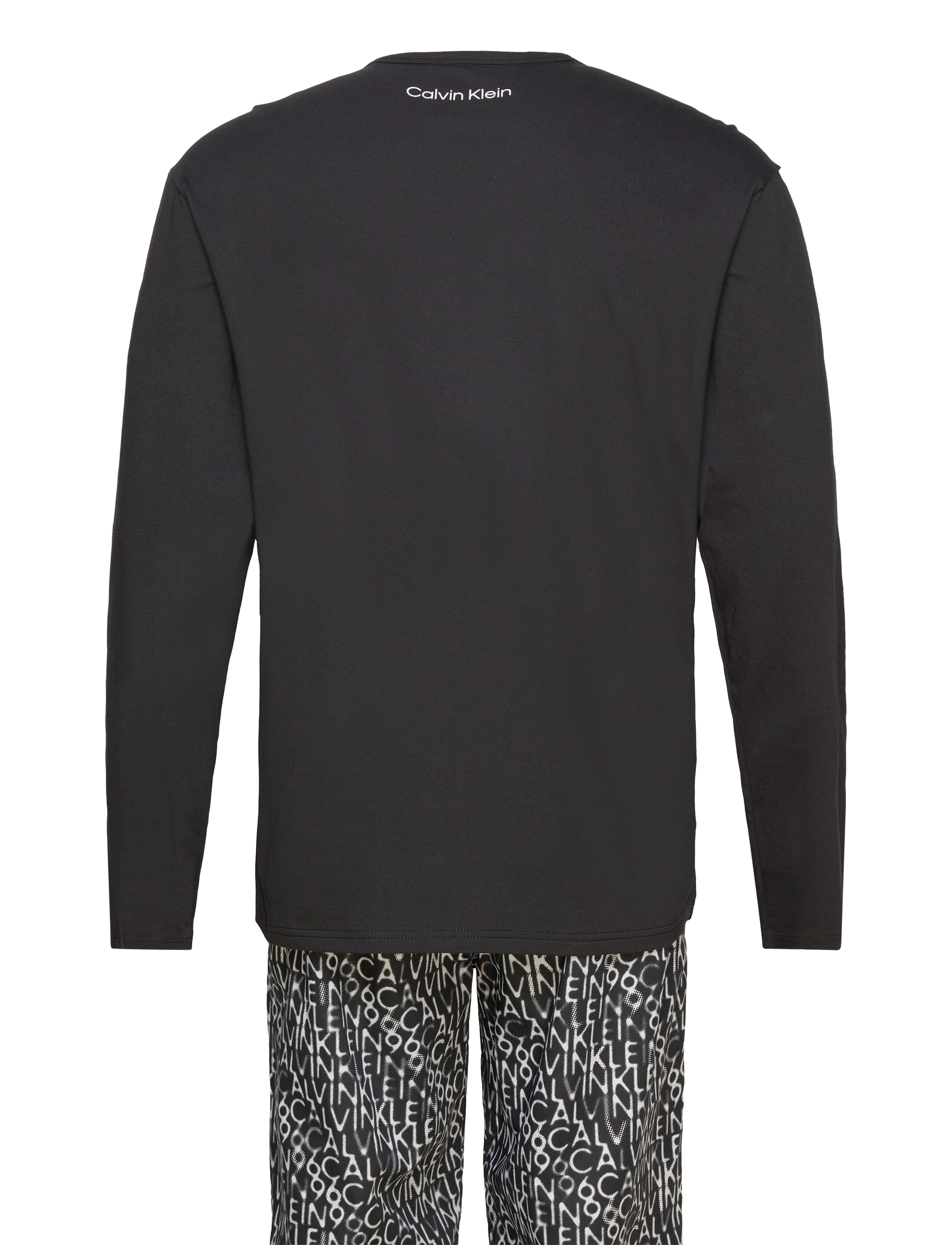 Calvin Klein - L/S PANT SET - blk top, pixel dot print_blk btm - 1