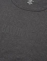 Calvin Klein - S/S CREW NECK - basic t-shirts - charocal heather w/ black logo - 2