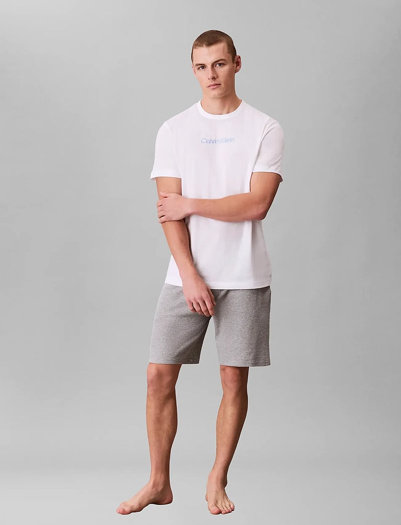 Calvin Klein - S/S CREW NECK - lühikeste varrukatega t-särgid - classic white w blue descent logo - 0