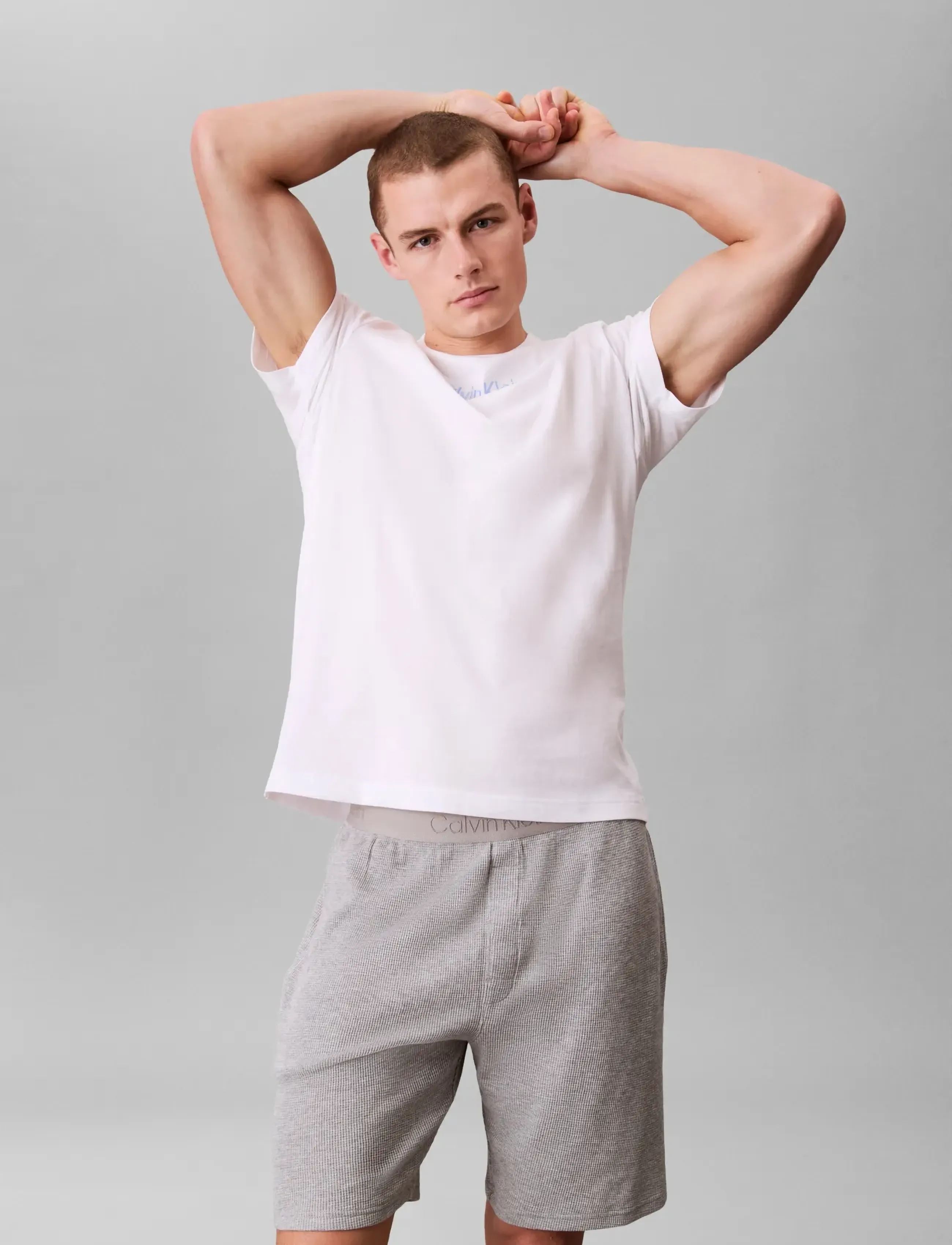 Calvin Klein - S/S CREW NECK - kurzärmelig - classic white w  blue descent logo - 4