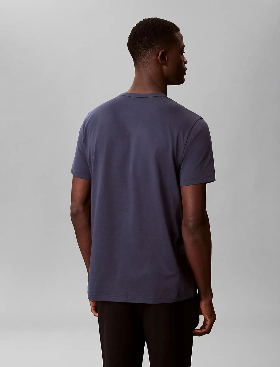 Calvin Klein - S/S CREW NECK - kurzärmelig - blue nights - 2