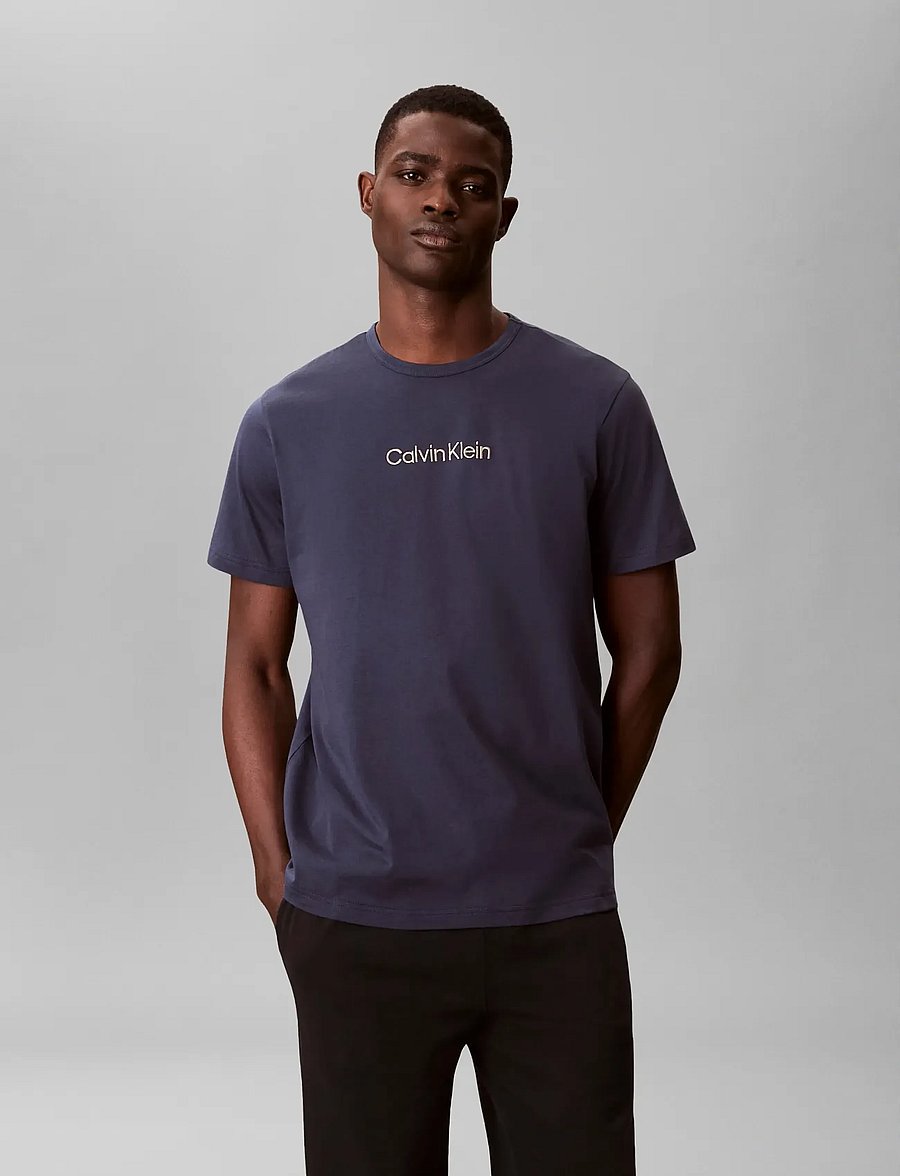 Calvin Klein - S/S CREW NECK - kurzärmelig - blue nights - 3