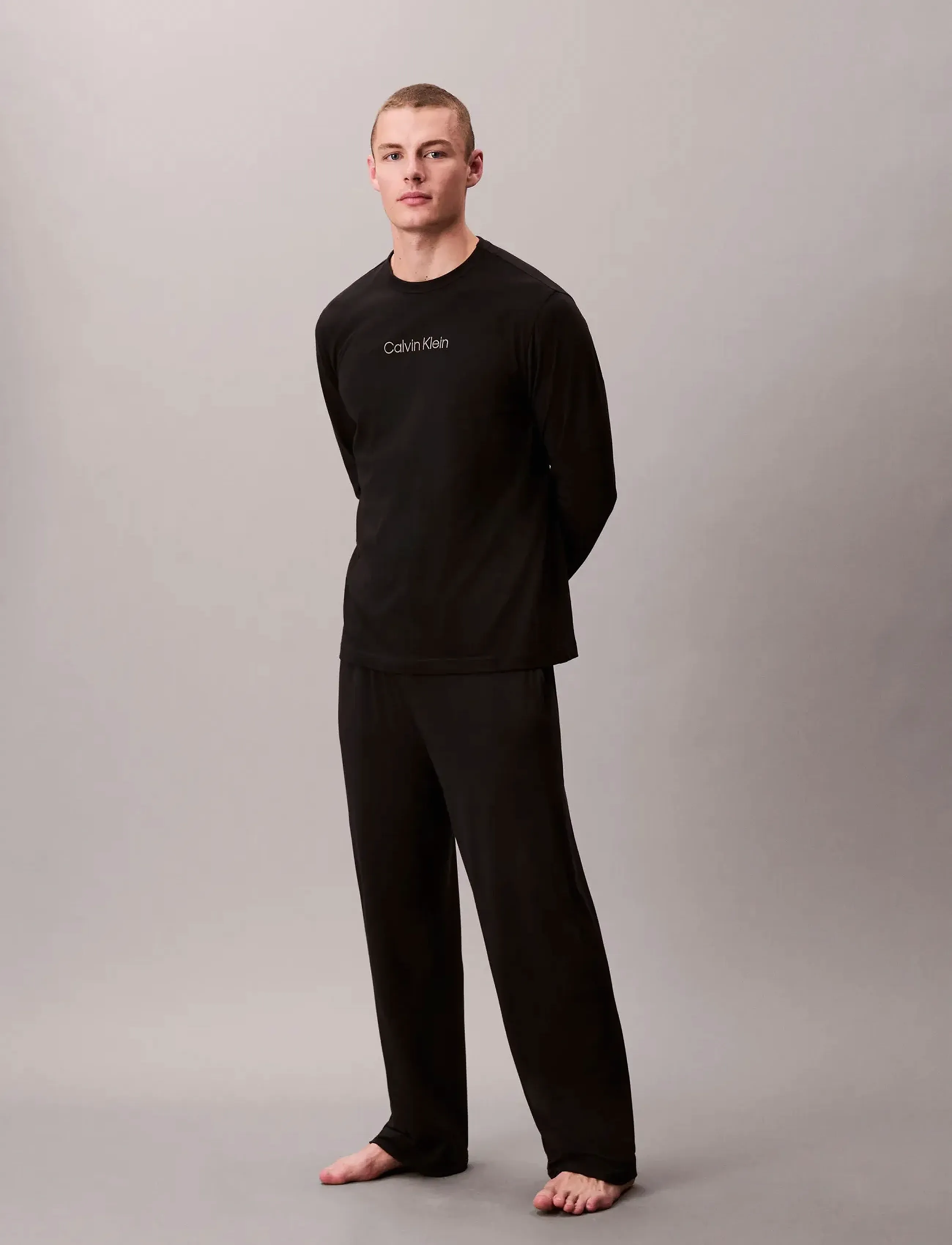 Calvin Klein - L/S CREW NECK - pikkade varrukatega t-särgid - black - 4