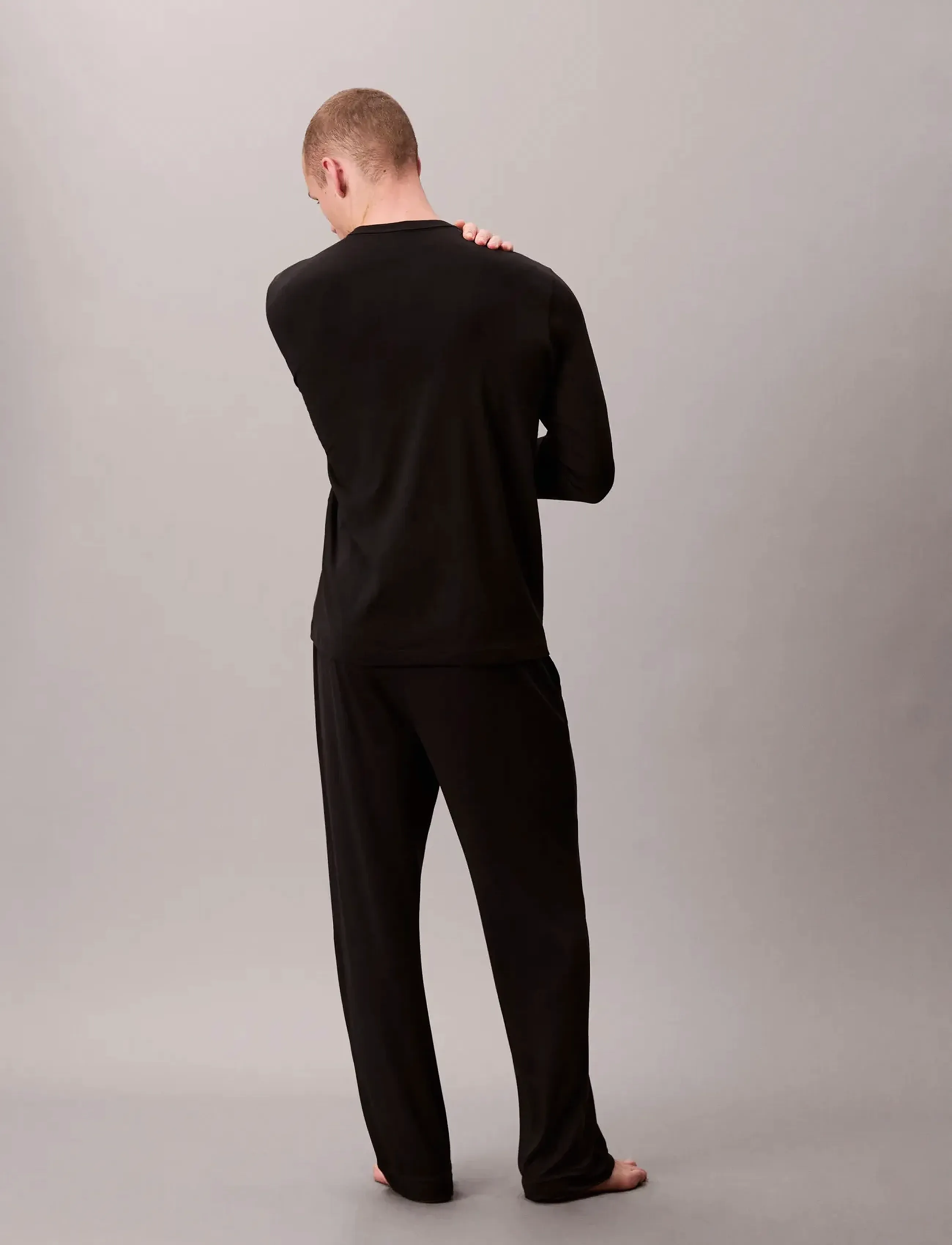 Calvin Klein - L/S CREW NECK - pikkade varrukatega t-särgid - black - 5