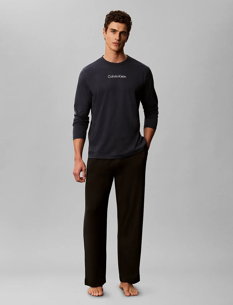 Calvin Klein - L/S CREW NECK - langärmelige t-shirts - blue nights - 0