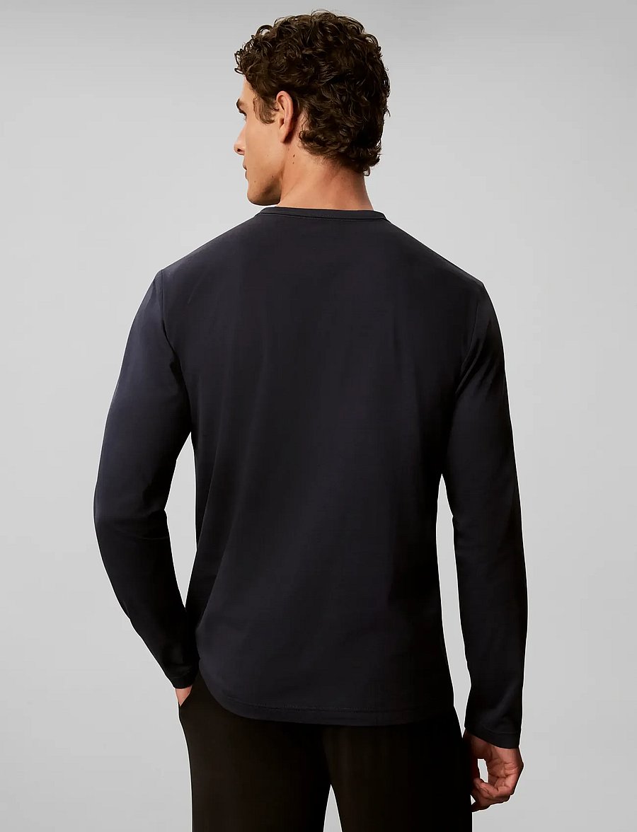 Calvin Klein - L/S CREW NECK - langärmelige t-shirts - blue nights - 2