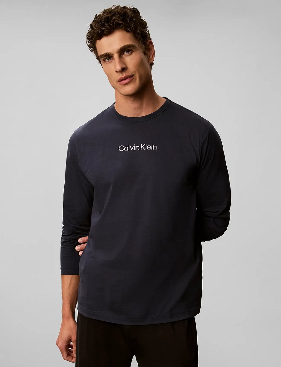 Calvin Klein - L/S CREW NECK - langärmelige t-shirts - blue nights - 3