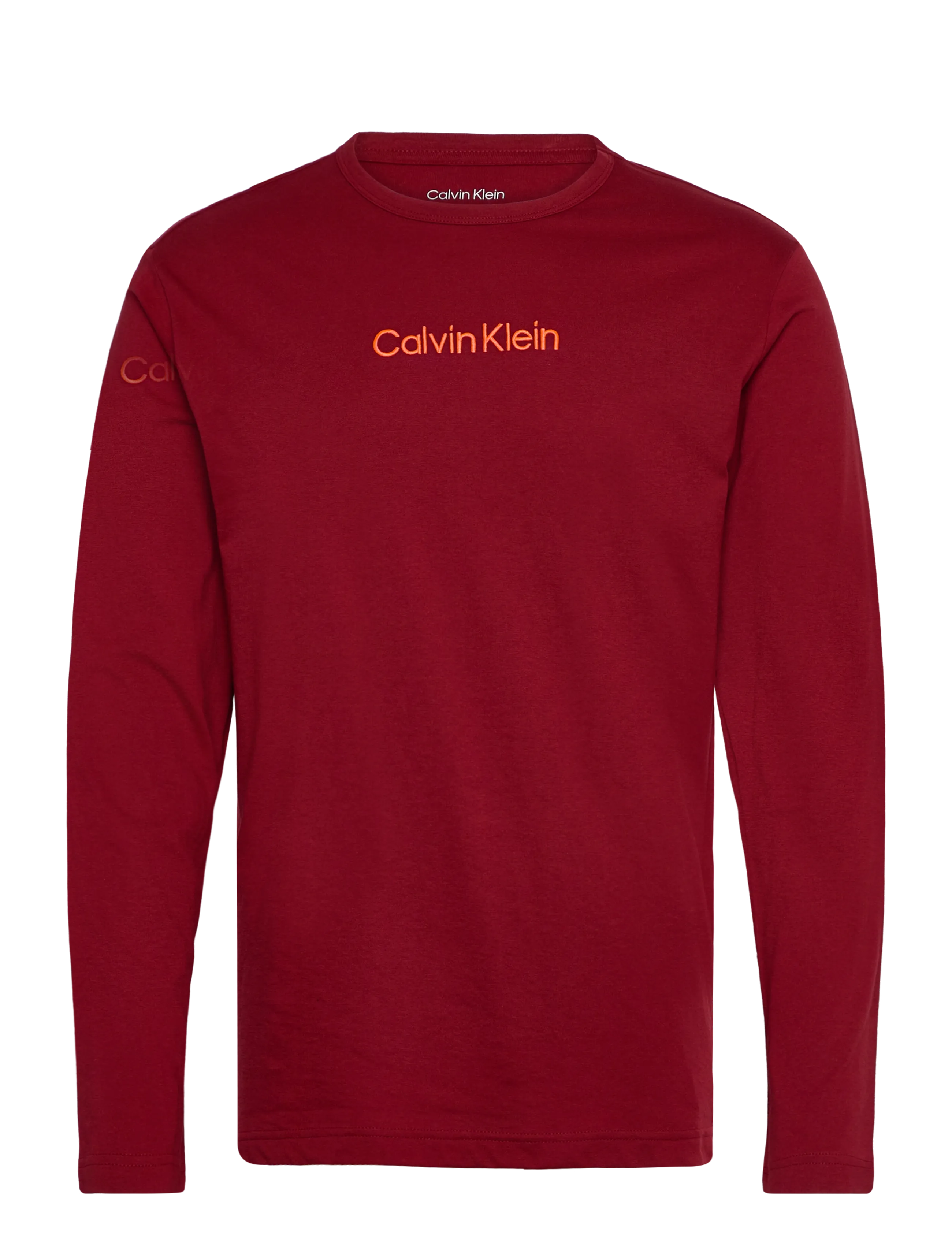 Calvin Klein L/S CREW NECK - T-Shirts - FALL BERRY / red