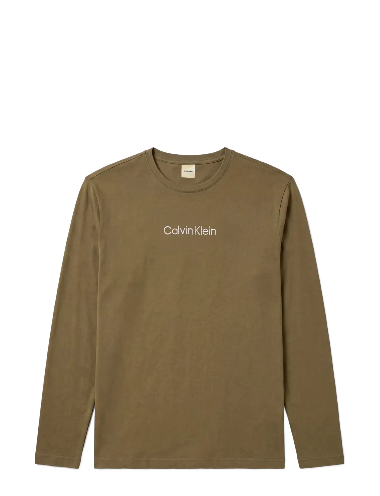 Calvin Klein - L/S CREW NECK - langärmelige t-shirts - olive night - 1