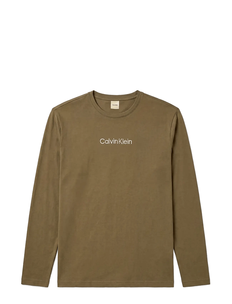 Calvin Klein - L/S CREW NECK - langärmelige t-shirts - olive night - 1