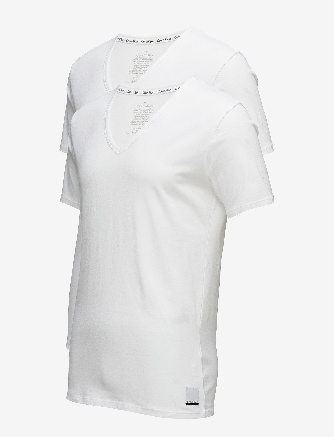 Calvin Klein - 2P S/S V NECK T SLIM FIT - white / white - 3