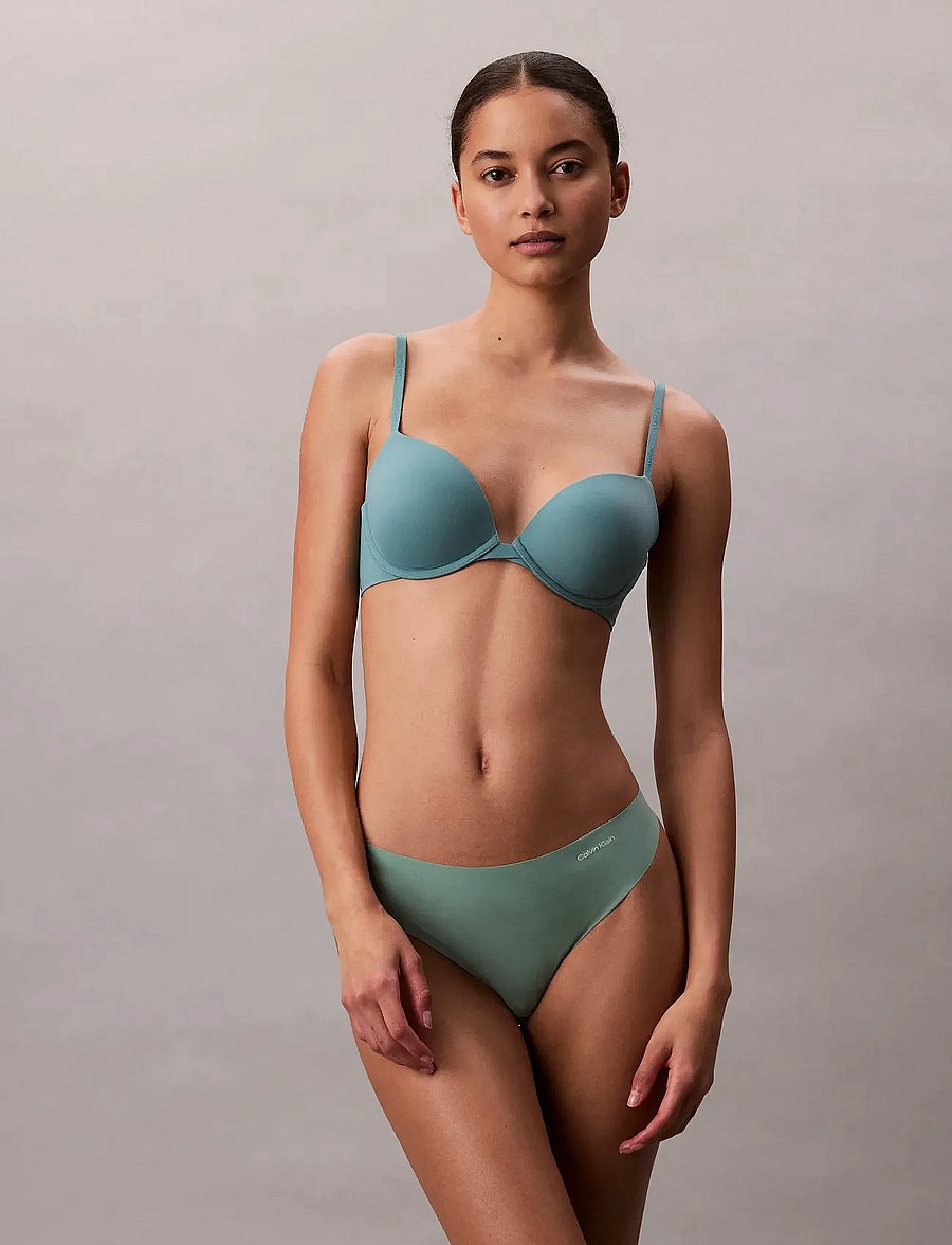 Calvin Klein - THONG 5PK - Õmblusteta aluspüksid - charming green nymphs thigh black i - 0