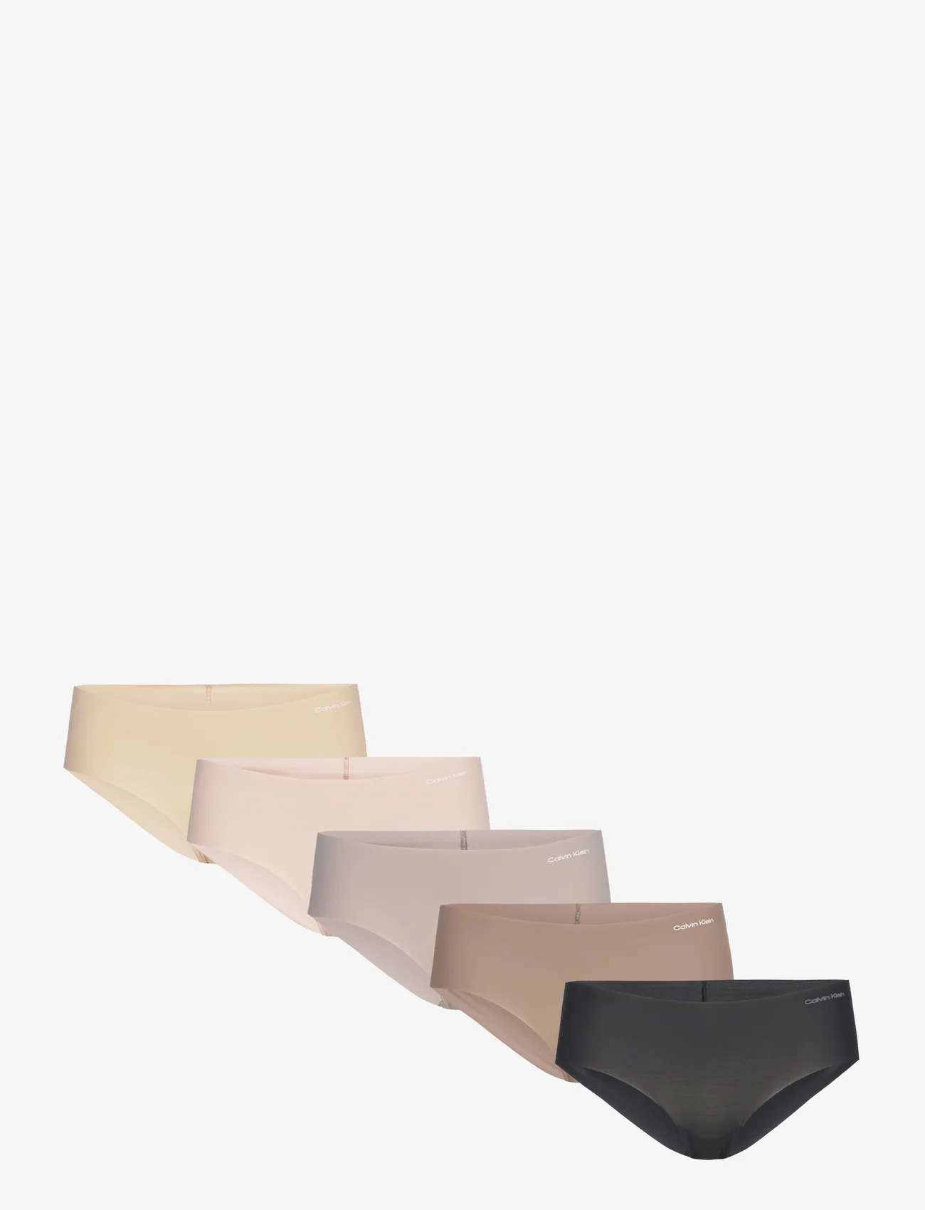 Calvin Klein - 5 PACK HIPSTER - nahtlose slips - blk/cavernstone/grysand/subd/cedar - 0