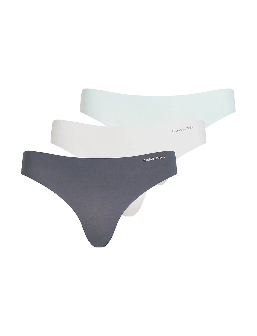 Calvin Klein - THONG 3PK - stringtrosor - shark/wind chime/moonlight jade - 5