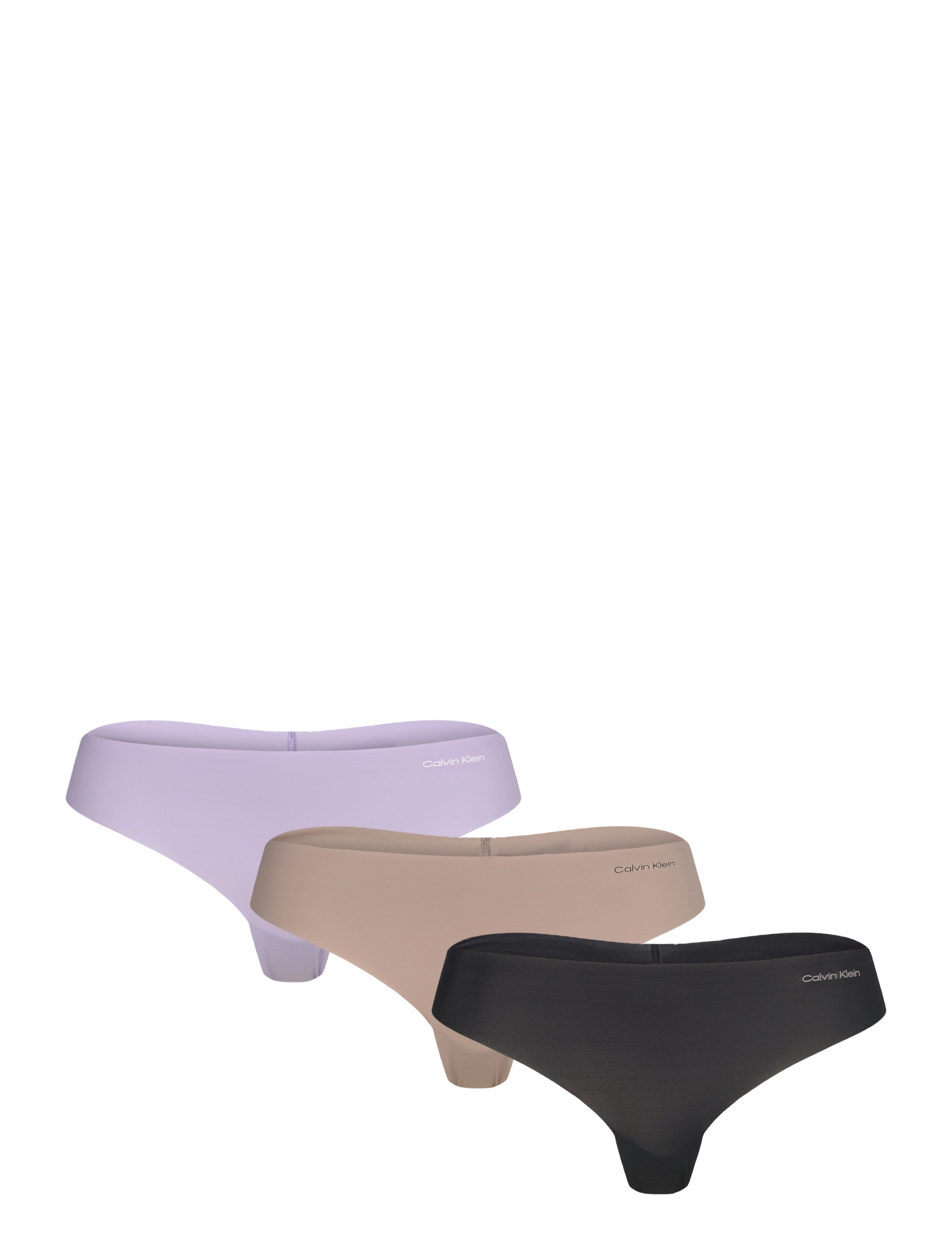Calvin Klein THONG 3PK - Underkläder - BLACK/CINDER/LILAC QUARTZ / purple