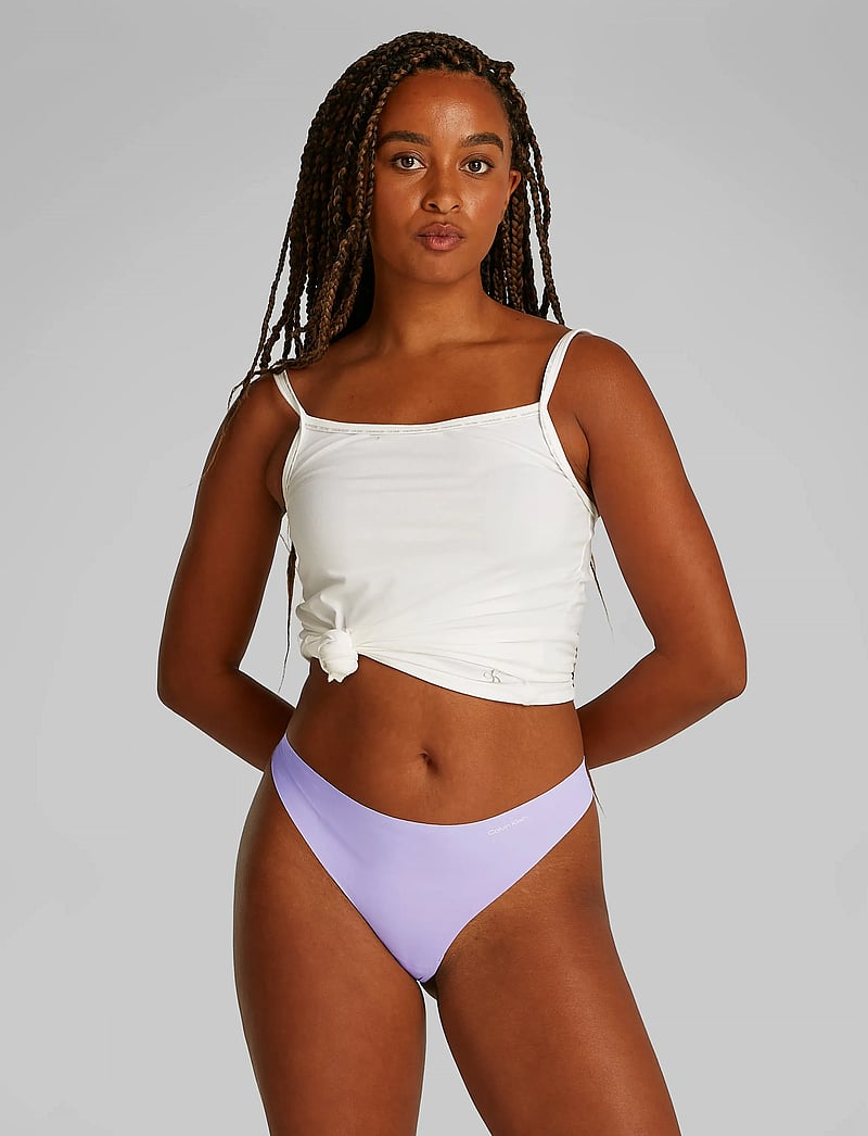 Calvin Klein - THONG 3PK - stringtrusser - black/cinder/lilac quartz - 3