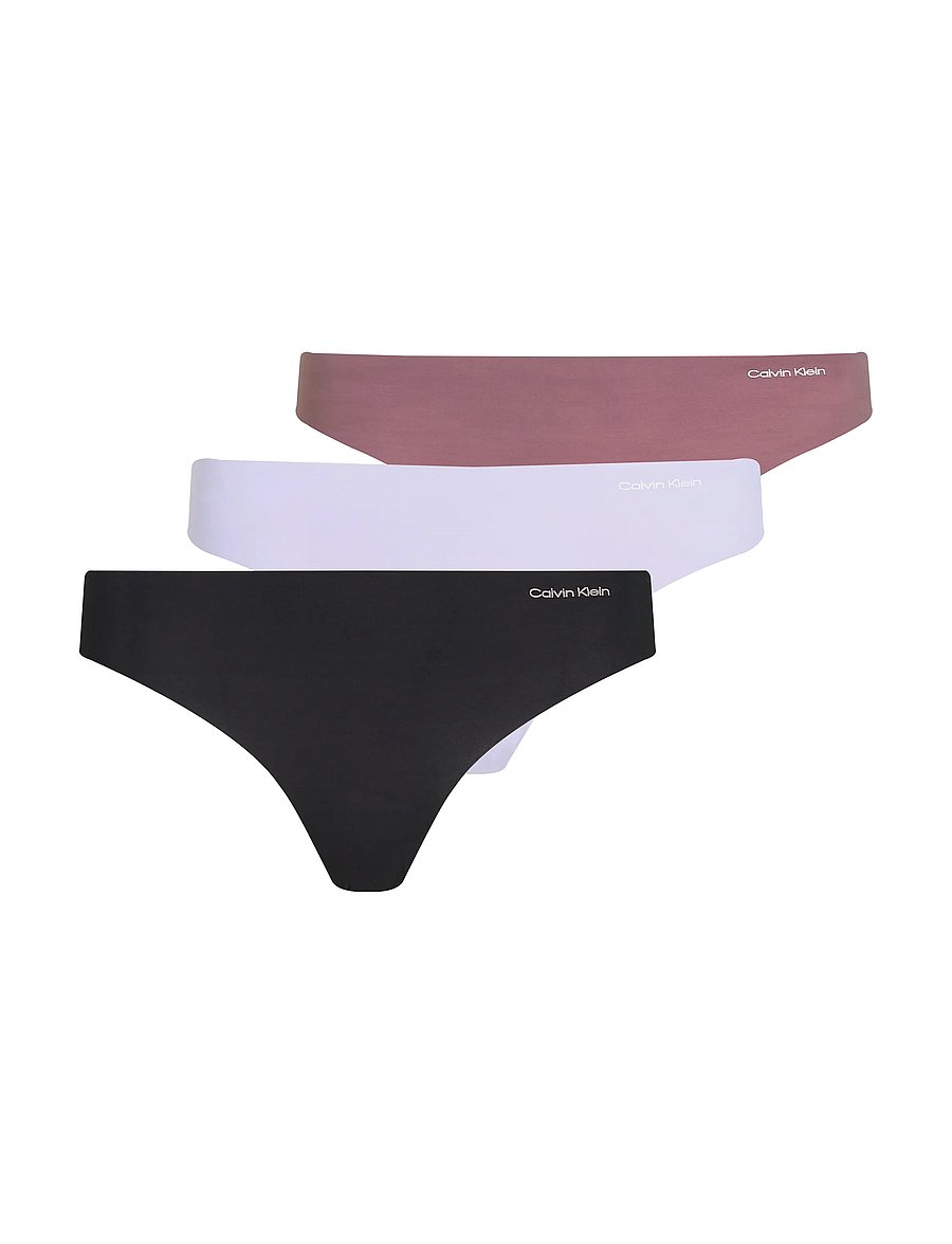 Calvin Klein - THONG 3PK - stringtrusser - black/cinder/lilac quartz - 5