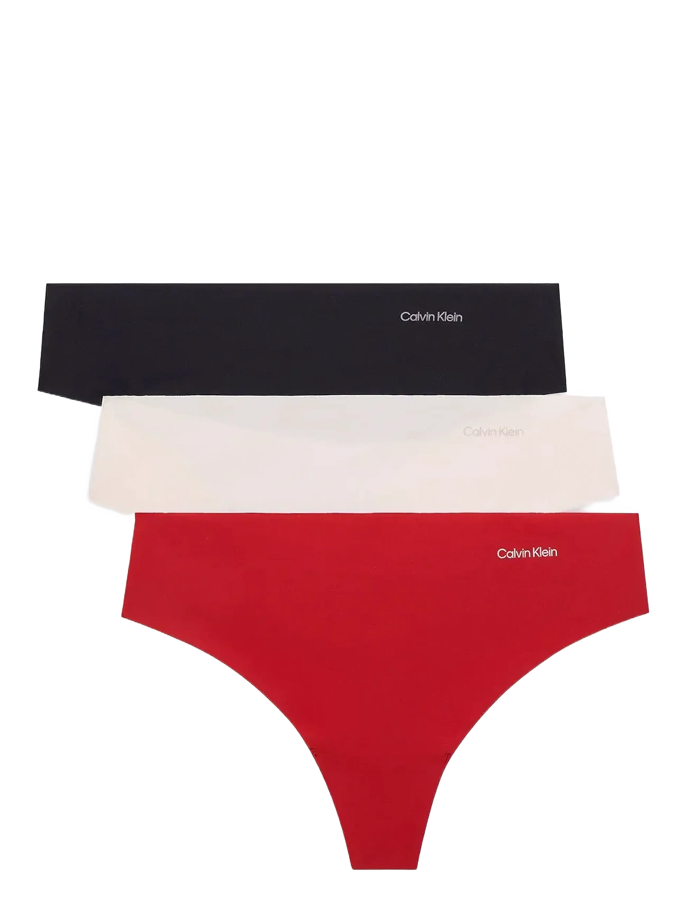Calvin Klein Thong 3Pk, Kvinder, 3 Pak G-streng Trusser, Sort, Str: XS