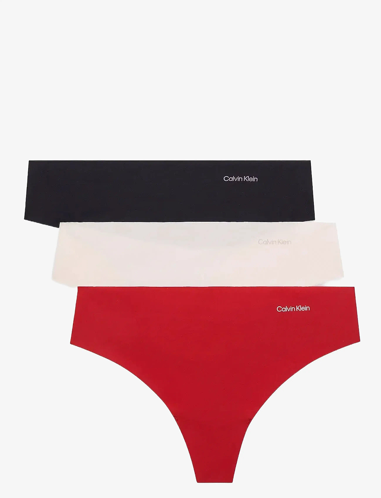 Calvin Klein - THONG 3PK - laveste priser - red stamp/nymph thigh/ black - 0