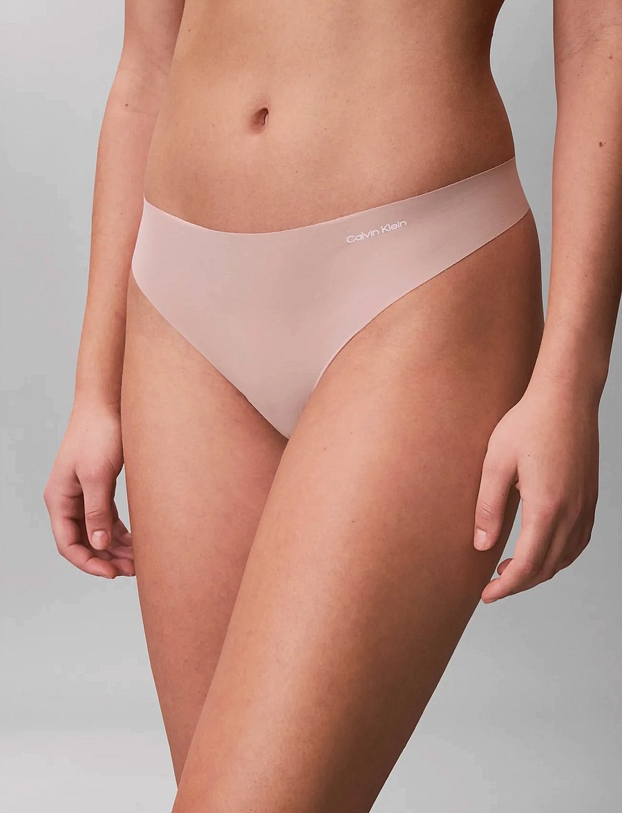 Calvin Klein - THONG 3PK - stringid - black cedar soft mauve - 4