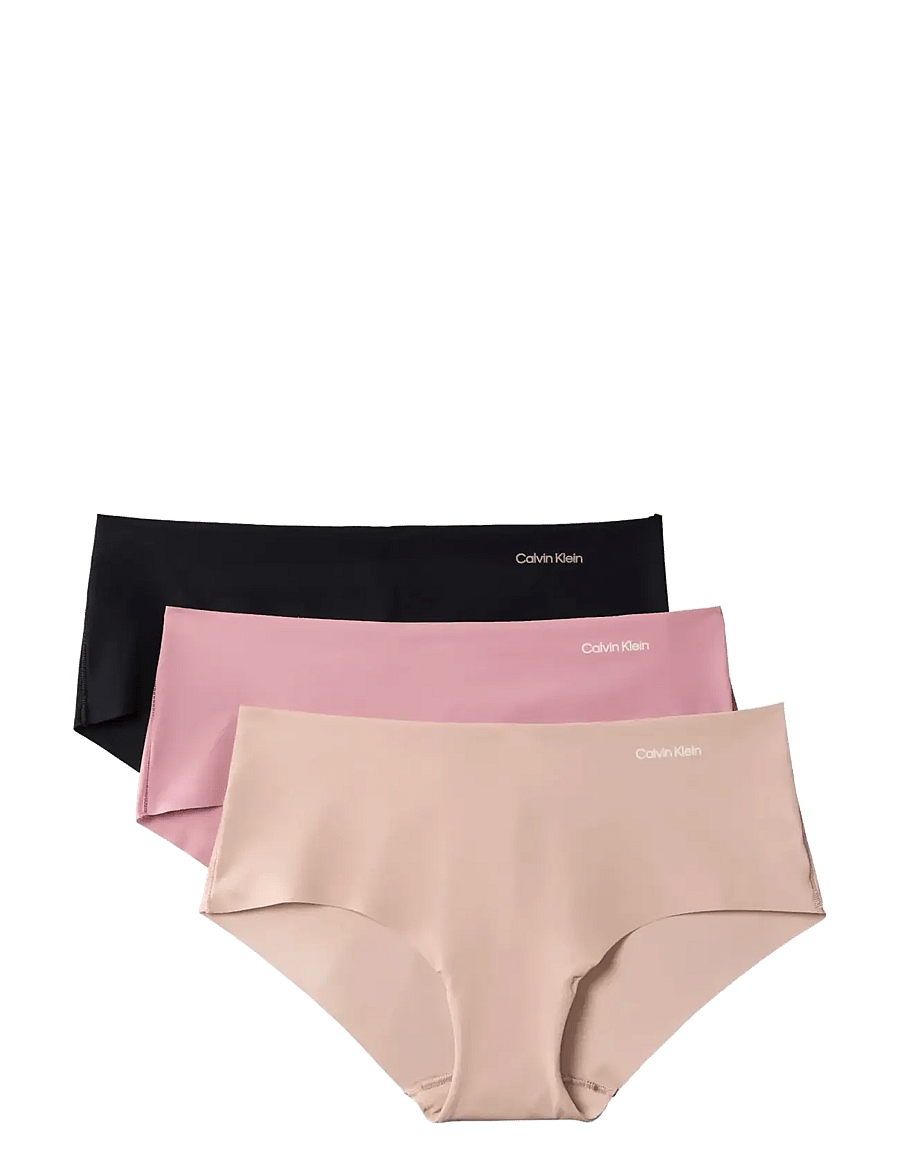 Calvin Klein - HIPSTER 3PK - nahtlose slips - black cedar soft mauve - 1