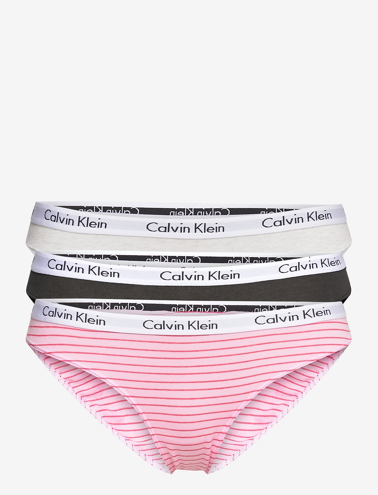 Calvin Klein - BIKINI 3PK - feeder stripe/snow heather/black - 0