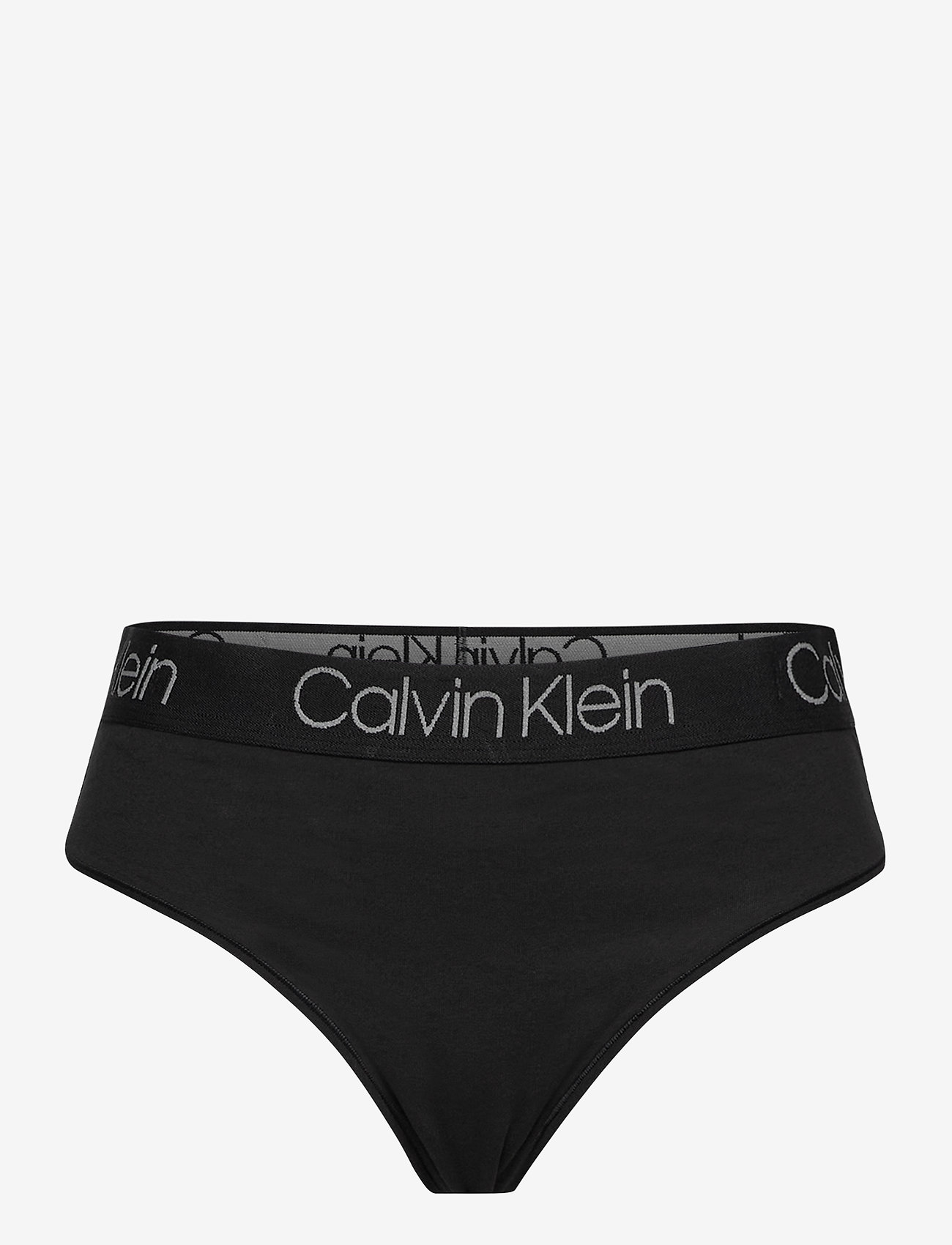 Calvin Klein - HIGH WAIST THONG - alhaisimmat hinnat - black - 0