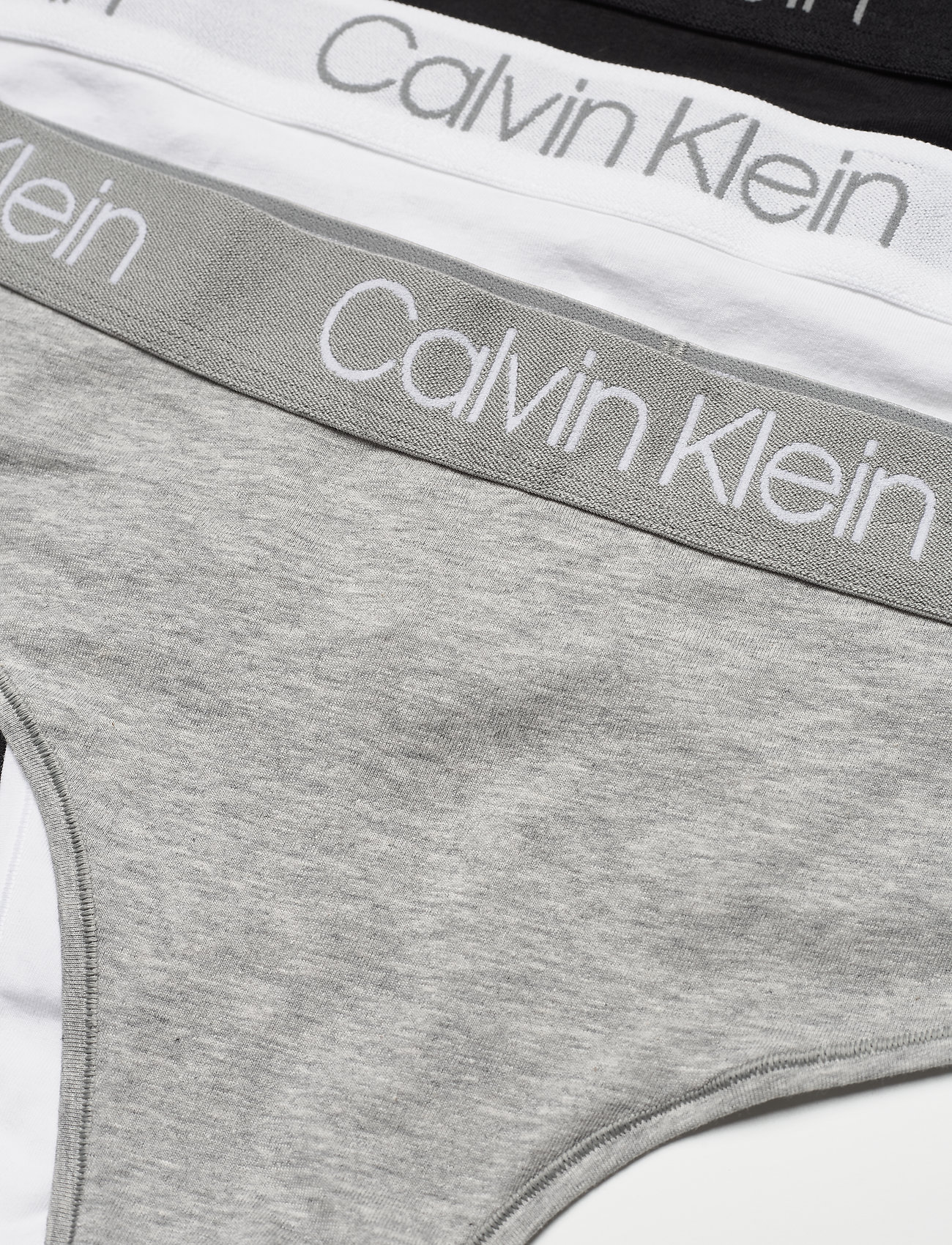 Calvin Klein - 3PK HIGH WAIST THONG - strings - black/white/grey heather - 1